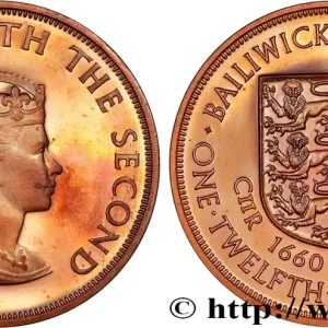 Prix Choc JERSEY 1/12 Shilling Proof 300e anniversaire de l’accession de Charles II 1960 fwo_774021 Monde