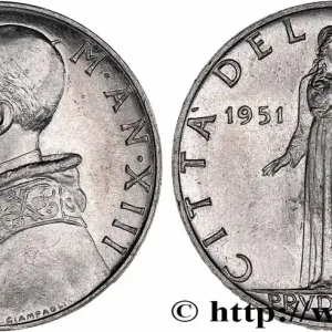 Authentique VATICAN ET ÉTATS PONTIFICAUX 10 Lire Pie XII an XIII / la ‘prudence’ 1951 fwo_778098 Monde