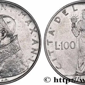 VATICAN ET ÉTATS PONTIFICAUX 100 Lire Paul VI an I 1963 Rome fwo_778111 Monde Édition Limitée