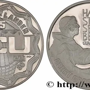 PAYS-BAS 25 Ecu Proof Gérard (Gert) Groote 1990 fwo_778153 Monde Édition Limitée