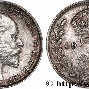 ROYAUME-UNI 3 Pence Edouard VII 1902 fwo_778164 Monde Must-Have