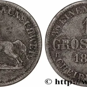ALLEMAGNE - BRUNSWICK 1 Groschen type au cheval bondissant 1859 Brunswick - B fwo_778254 Monde Must-Have