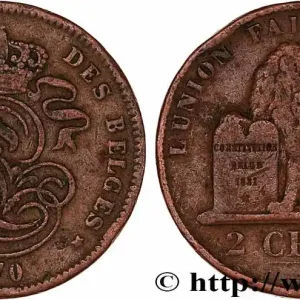 Garantie Incluse BELGIQUE 2 Centimes Léopold II 1870 fwo_778391 Monde