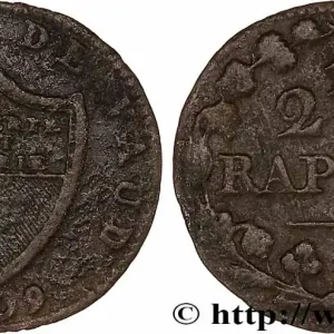 SUISSE - CANTON DE VAUD 2 1/2 Rappes - Canton de Vaud 1809 fwo_778392 Monde Tendance