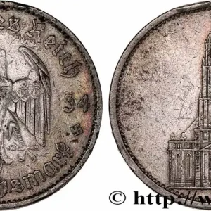 Usine Directe ALLEMAGNE 5 Reichsmark église de la garnison de Potsdam 1934 Berlin fwo_778398 Monde