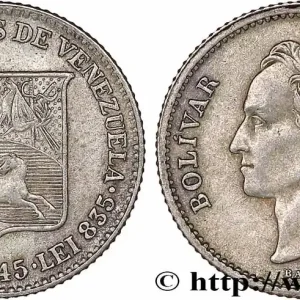 VENEZUELA 1/4 Bolivar 1945 Philadelphie fwo_778404 Monde Gros Lot