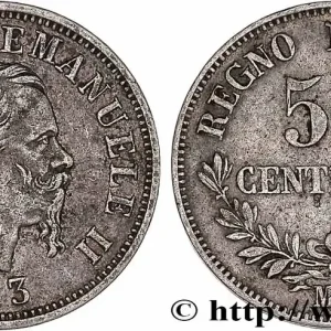 ITALIE 50 Centesimi Victor Emmanuel II 1863 Milan fwo_775361 Monde Bon Marché