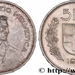 SUISSE 5 Francs Berger des Alpes 1953 Berne fwo_776131 Monde Réduction