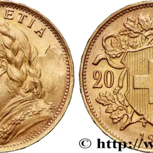 Nouvel Arrivage OR, PALLADIUM ET PLATINE INVESTISSEMENT 20 Francs or "Vreneli" 1947 Berne fwo_769550 Monde