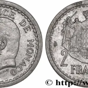 MONACO 2 Francs Louis II / armes (1943) Paris fwo_772259 Monde Prix Réduit