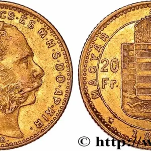 Meilleure Qualité OR, PALLADIUM ET PLATINE INVESTISSEMENT 20 Francs or ou 8 Forint François-Joseph Ier 1884 Kremnitz fwo_772510 Monde