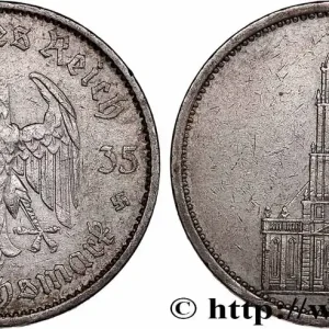 Nouveauté ALLEMAGNE 5 Reichsmark église de la garnison de Potsdam 1935 Berlin fwo_774715 Monde