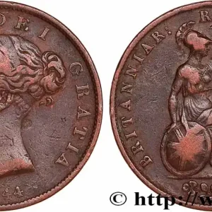 Gros Lot ROYAUME-UNI 1/2 Penny Victoria “tête jeune” 1844 fwo_778457 Monde