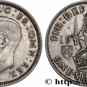 ROYAUME-UNI 1 Shilling Georges VI “Scotland reverse” 1940 fwo_779301 Monde Paiement Sécurisé