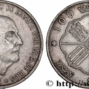 Prix Choc ESPAGNE 100 Pesetas Francisco Franco (1968 dans les étoiles) 1966 fwo_779393 Monde