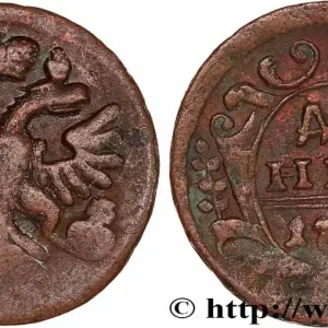 RUSSIE 1 Denga (1/2 Kopeck) aigle bicéphale 1738 Moscou ou Ekaterinbourg fwo_779558 Monde Prix Bas
