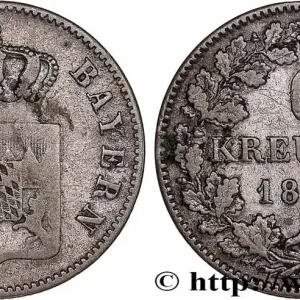 Top Qualité ALLEMAGNE - BAVIÈRE 6 Kreuzer Louis Ier 1848 Munich fwo_779562 Monde