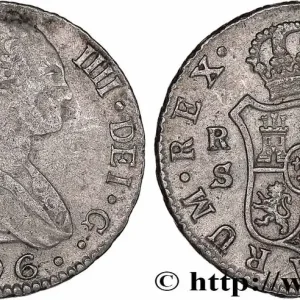 Bon Marché ESPAGNE 2 Reales Charles IV 1806 Séville fwo_779719 Monde