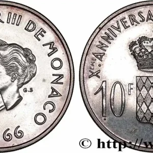 MONACO 10 Francs argent, dixième anniversaire du mariage 1966 Paris fwo_779794 Monde Acheter En Ligne