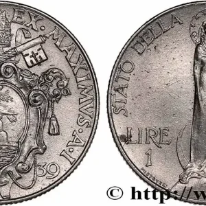 Solde VATICAN ET ÉTATS PONTIFICAUX 1 Lire frappe au nom de Pie XII an I 1939 Rome fwo_779800 Monde