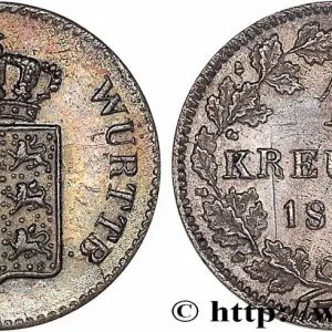 Nouvel Arrivage ALLEMAGNE - WURTEMBERG 1 Kreuzer Royaume du Würtemberg 1851 Stuttgart fwo_779846 Monde