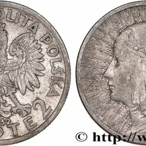 POLOGNE 2 Zlote Reine Jadwiga 1932 Varsovie fwo_777665 Monde Top Qualité