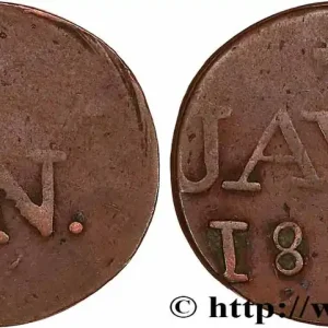 INDES NEERLANDAISES 1 Duit “LN” initiales de Louis Napoléon roi de Hollande et au revers “JAVA” 1810 Harderwijk fwo_780772 Monde Pas Cher