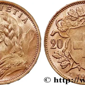 OR, PALLADIUM ET PLATINE INVESTISSEMENT 20 Francs "Vreneli" 1935 Berne fwo_763777 Monde Jusqu’à Épuisement Des Stocks