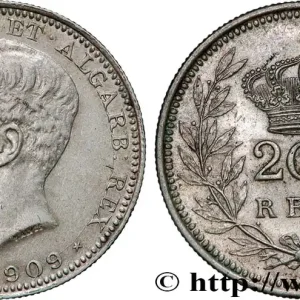 Dernière Chance PORTUGAL 200 Reis Emmanuel II 1909 fwo_774360 Monde