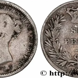 Prix Cassé ROYAUME-UNI 6 Pence Victoria 1872 fwo_775067 Monde