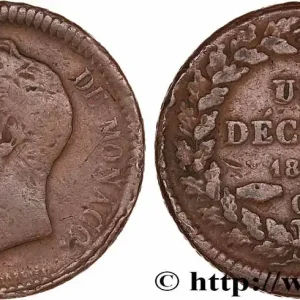 MONACO 1 Décime Honoré V 1838 Monaco fwo_776698 Monde Expédié Aujourd’hui