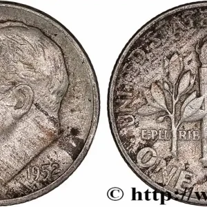 ÉTATS-UNIS D'AMÉRIQUE 1 Dime(10 Cents) Roosevelt 1952 Philadelphie fwo_776905 Monde Nouvel Arrivage