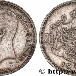 BELGIQUE 20 Francs Albert Ier légende Flamande 1934 fwo_776940 Monde Offre Limitée