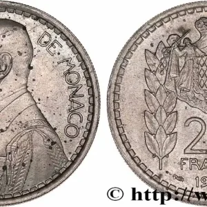 MONACO 20 Francs prince Louis II 1947 Paris fwo_777076 Monde Exclusif