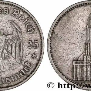 ALLEMAGNE 5 Reichsmark église de la garnison de Potsdam 1935 Berlin fwo_777266 Monde Commander Vite