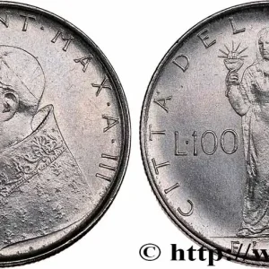 Vente Directe VATICAN ET ÉTATS PONTIFICAUX 100 Lire Paul VI an III 1965 Rome fwo_778113 Monde