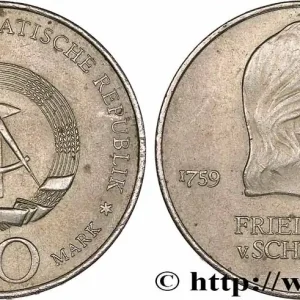 ALLEMAGNE RÉPUBLIQUE DÉMOCRATIQUE 20 Mark Friedrich von Schiller 1972 fwo_780157 Monde Livraison Gratuite