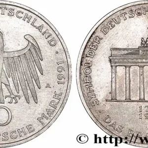 Artisanat ALLEMAGNE 10 Mark 200e anniversaire de l’inauguration de la Porte de Brandebourg 1991 Berlin fwo_780159 Monde