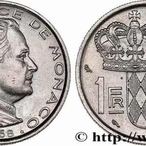 Seulement Aujourd’hui MONACO 1 Franc Rainier III 1968 Paris fwo_780165 Monde