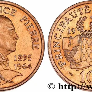 MONACO 10 Francs 25e anniversaire de la mort du prince Pierre 1989 Paris fwo_780258 Monde Offre Limitée
