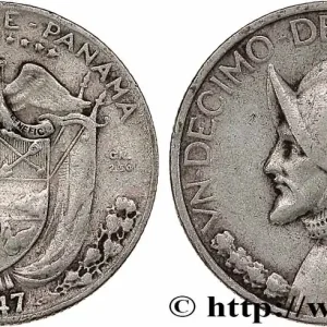 Petit Prix PANAMA 1/10 (Decimo) Balboa Vasco Nunez de Balboa 1947 fwo_780275 Monde