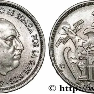 Livraison Mondiale ESPAGNE - FRANCISCO FRANCO BAHAMONDE 25 Pesetas Francisco Franco (69 dans l’étoile 1957 Madrid fwo_786117 Monde