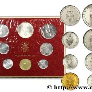 VATICAN ET ÉTATS PONTIFICAUX Série 8 monnaies Paul VI an XI 1973 Rome fwo_747986 Monde Prix Choc