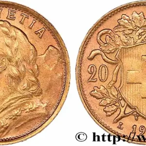 OR, PALLADIUM ET PLATINE INVESTISSEMENT 20 Francs "Vreneli" 1935 Berne fwo_765338 Monde Meilleur Choix