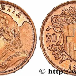 OR, PALLADIUM ET PLATINE INVESTISSEMENT 20 Francs or "Vreneli" 1947 Berne fwo_772499 Monde Exclusif