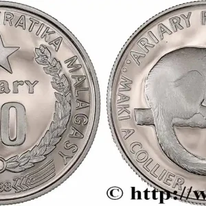 Meilleur Choix MADAGASCAR 20 Ariary Proof Maki à collier 1988 fwo_774879 Monde