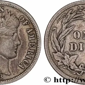 ÉTATS-UNIS D'AMÉRIQUE 1 Dime Barber 1913 Philadelphie fwo_776983 Monde Must-Have