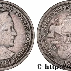 Meilleure Qualité ÉTATS-UNIS D'AMÉRIQUE 1/2 Dollar Exposition Colombienne de Chicago 1893 Philadelphie fwo_777141 Monde