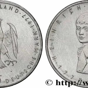 Quantité Limitée ALLEMAGNE 5 Mark proof Heinrich von Kleist 1977 Karlsruhe fwo_780398 Monde