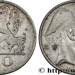 BELGIQUE 20 Francs Mercure, légende française 1950 fwo_781140 Monde Meilleur Prix